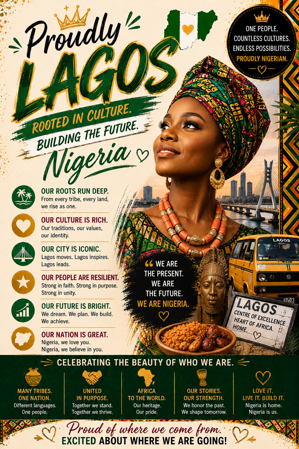 Proudly Lagos – Building the Future | Nigerian Cultural Art Print