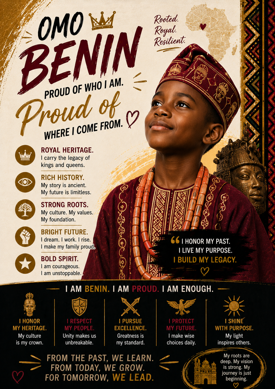 Omo Benin – Proud Nigerian Boy Affirmation Print & Card